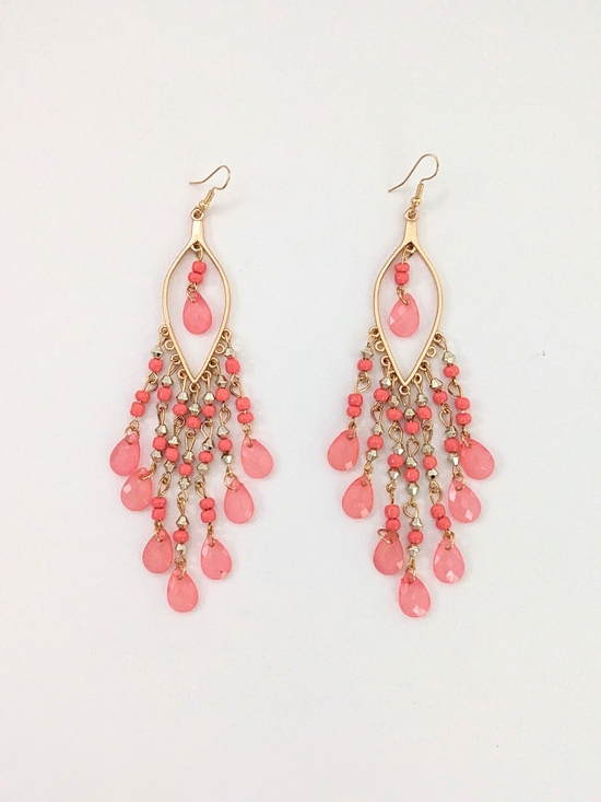 Jewelry - Coral Chandelier Earrings